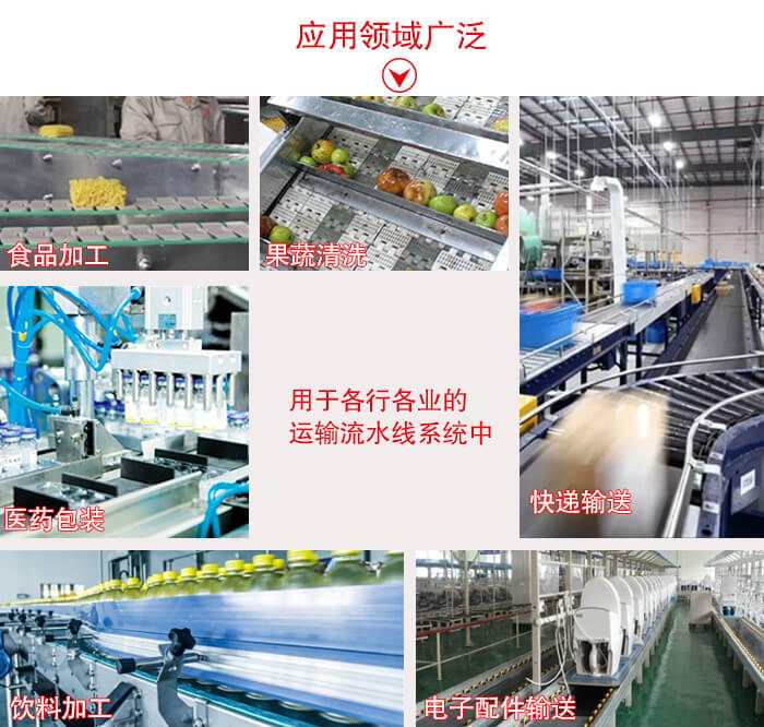 鏈板輸送機(jī)適用行業(yè)：食品加工，果蔬清洗等行業(yè)